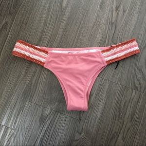 Shade & Shore Crochet Edge Cheeky Bikini Bottom